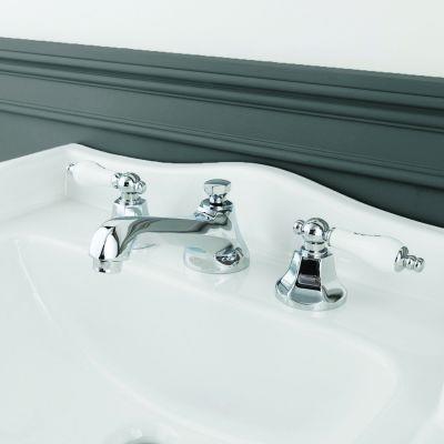 Maidstone - Nouveau Widespread Bathroom Sink Faucet - Porcelain Lever