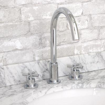 Maidstone - Cyprus Widespread Bathroom Sink Faucet - Metal Cross Handles