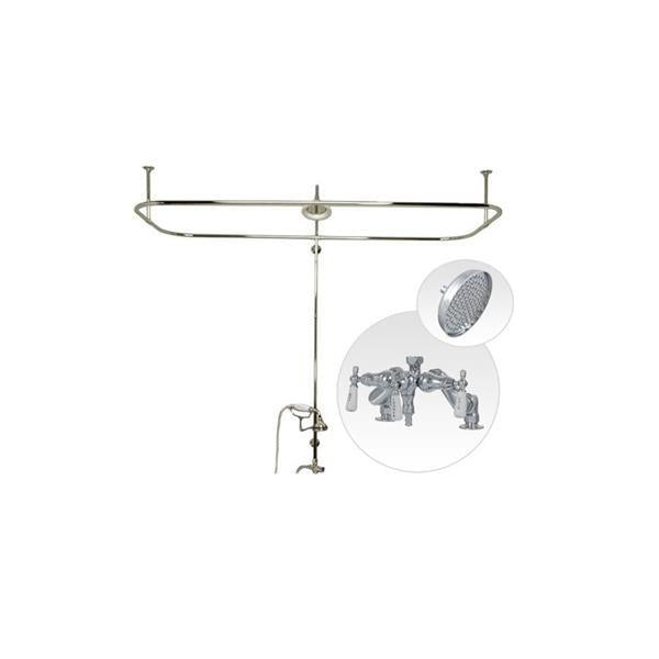 Maidstone - Side Deck Mount Shower Kit with Down Spout Faucet - Sunflower Shower Head