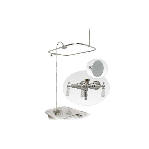 Maidstone - Tub Wall Mount Shower Kit with Down Spout Faucet - Watering Can Shower Head