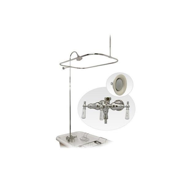Maidstone - Tub Wall Mount Shower Kit with Down Spout Faucet - Sunflower Shower Head