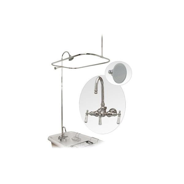Maidstone - Tub Wall Mount Shower Kit with Gooseneck Faucet - Watering Can Shower Head