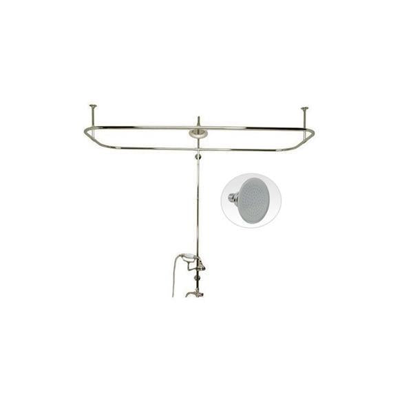Maidstone - Clawfoot Tub End Mount Shower Conversion Kit - Watering Can Shower Head