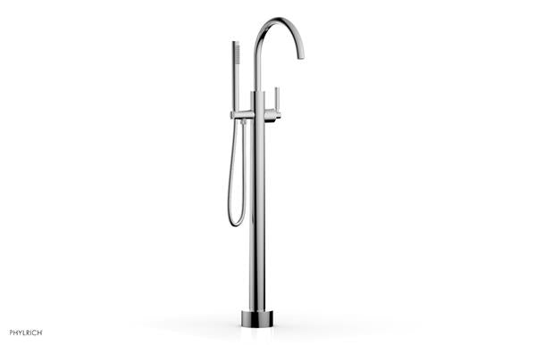 Phylrich - Basic Tall Floor Mount Tub Filler with Hand Shower - Lever Handle