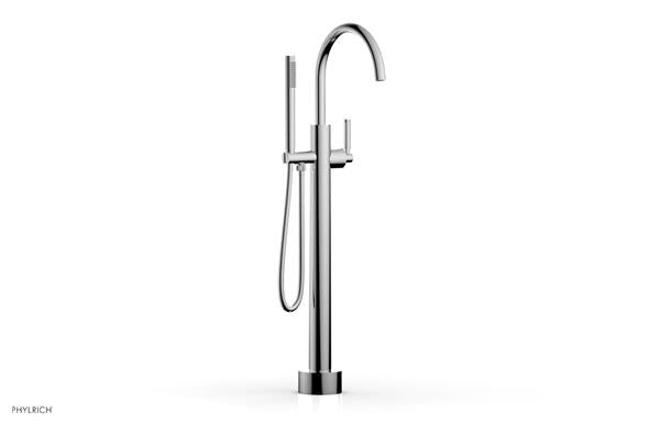 Phylrich - Basic Low Floor Mount Tub Filler with Hand Shower - Lever Handle