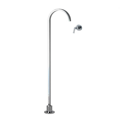 Lacava - Arch Floor-Standing Spout And Wall-Mount Mixer With Lever Handle. Includes Rough-In And Trim