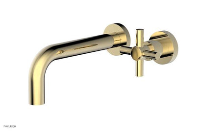 Phylrich - Basic 7-1/2 Inch Single Handle Wall Lavatory Set - Tubular Cross Handle