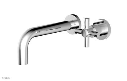 Phylrich - Basic 7-1/2 Inch Single Handle Wall Lavatory Set - Tubular Cross Handle