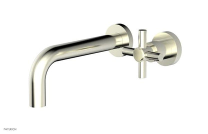Phylrich - Basic 7-1/2 Inch Single Handle Wall Lavatory Set - Tubular Cross Handle