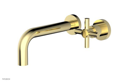 Phylrich - Basic 7-1/2 Inch Single Handle Wall Lavatory Set - Tubular Cross Handle