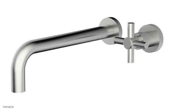 Phylrich - Basic 10 Inch Single Handle Wall Lavatory Set - Tubular Cross Handle