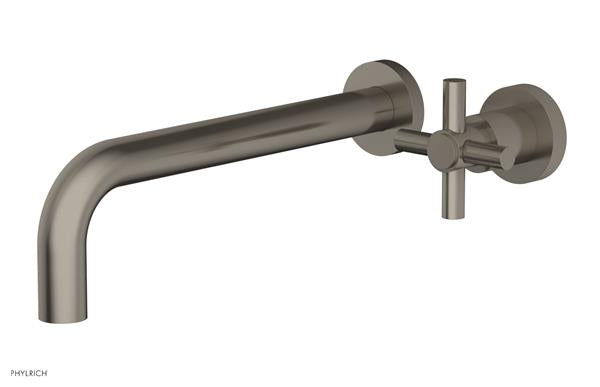 Phylrich - Basic 10 Inch Single Handle Wall Lavatory Set - Tubular Cross Handle