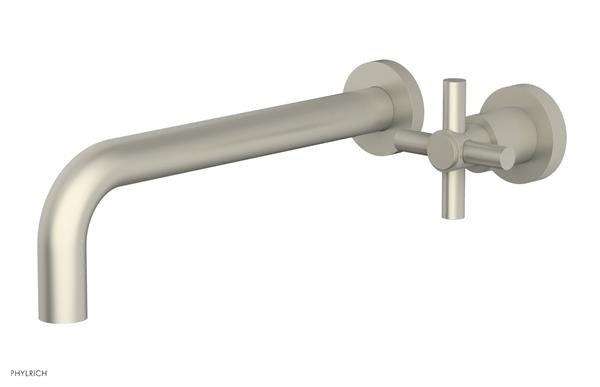 Phylrich - Basic 10 Inch Single Handle Wall Lavatory Set - Tubular Cross Handle