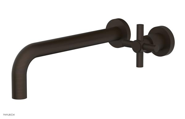 Phylrich - Basic 10 Inch Single Handle Wall Lavatory Set - Tubular Cross Handle