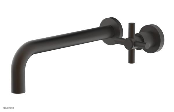 Phylrich - Basic 10 Inch Single Handle Wall Lavatory Set - Tubular Cross Handle