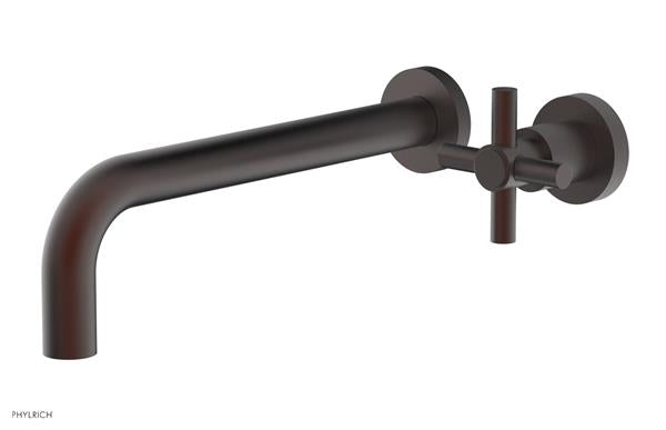 Phylrich - Basic 10 Inch Single Handle Wall Lavatory Set - Tubular Cross Handle