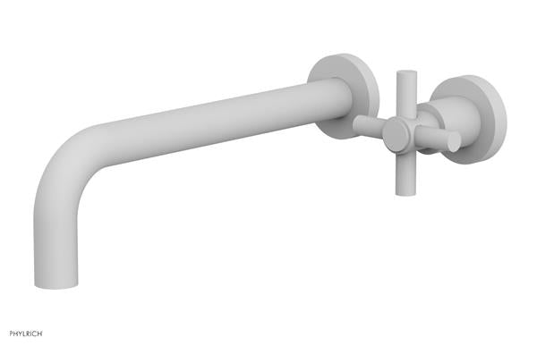Phylrich - Basic 10 Inch Single Handle Wall Lavatory Set - Tubular Cross Handle