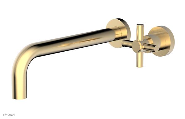 Phylrich - Basic 10 Inch Single Handle Wall Lavatory Set - Tubular Cross Handle