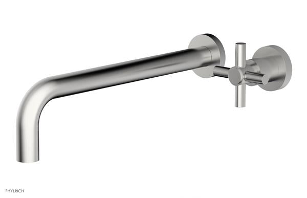 Phylrich - Basic 12 Inch Single Handle Wall Lavatory Set - Tubular Cross Handle