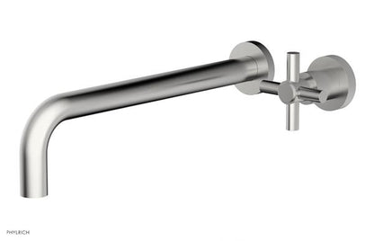 Phylrich - Basic 12 Inch Single Handle Wall Lavatory Set - Tubular Cross Handle