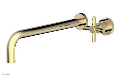 Phylrich - Basic 12 Inch Single Handle Wall Lavatory Set - Tubular Cross Handle