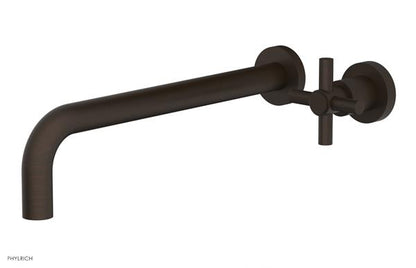 Phylrich - Basic 12 Inch Single Handle Wall Lavatory Set - Tubular Cross Handle