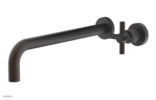 Phylrich - Basic 12 Inch Single Handle Wall Lavatory Set - Tubular Cross Handle