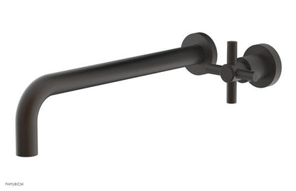 Phylrich - Basic 12 Inch Single Handle Wall Lavatory Set - Tubular Cross Handle