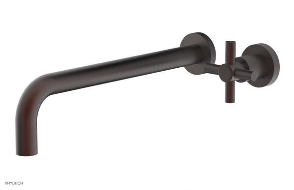 Phylrich - Basic 12 Inch Single Handle Wall Lavatory Set - Tubular Cross Handle