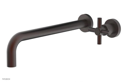 Phylrich - Basic 12 Inch Single Handle Wall Lavatory Set - Tubular Cross Handle
