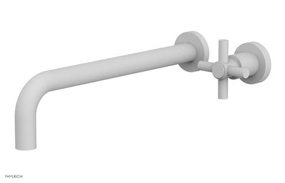 Phylrich - Basic 12 Inch Single Handle Wall Lavatory Set - Tubular Cross Handle
