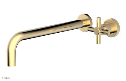 Phylrich - Basic 12 Inch Single Handle Wall Lavatory Set - Tubular Cross Handle