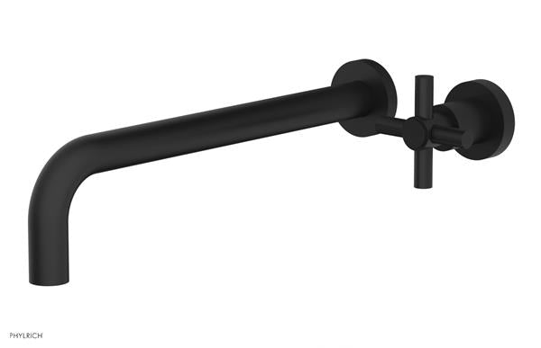 Phylrich - Basic 12 Inch Single Handle Wall Lavatory Set - Tubular Cross Handle