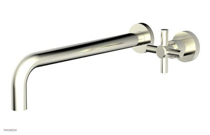 Phylrich - Basic 12 Inch Single Handle Wall Lavatory Set - Tubular Cross Handle