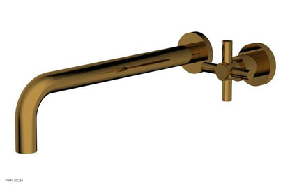 Phylrich - Basic 12 Inch Single Handle Wall Lavatory Set - Tubular Cross Handle