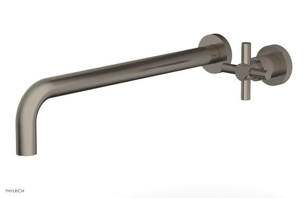 Phylrich - Basic 14 Inch Single Handle Wall Lavatory Set - Tubular Cross Handle