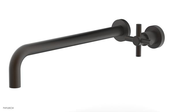 Phylrich - Basic 14 Inch Single Handle Wall Lavatory Set - Tubular Cross Handle