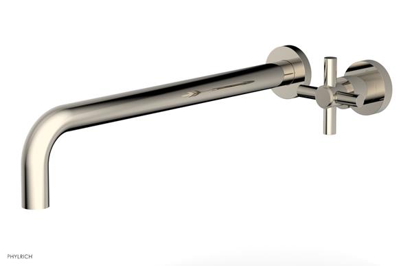Phylrich - Basic 14 Inch Single Handle Wall Lavatory Set - Tubular Cross Handle