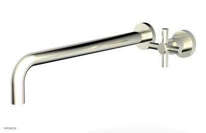 Phylrich - Basic 14 Inch Single Handle Wall Lavatory Set - Tubular Cross Handle