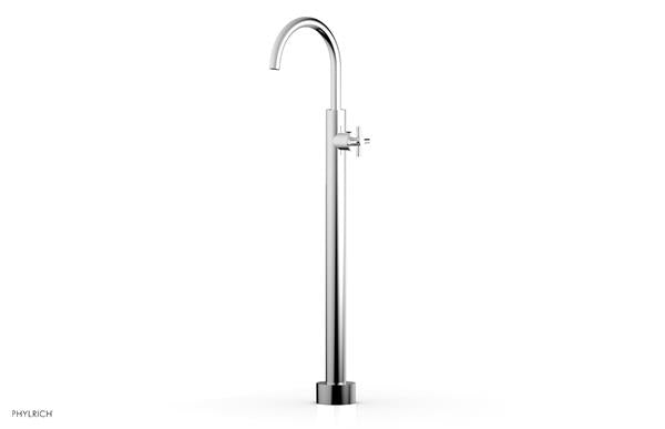 Phylrich - Basic Tall Floor Mount Tub Filler - Cross Handle