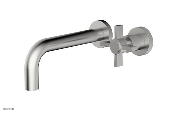 Phylrich - Basic 7-1/2 Inch Single Handle Wall Lavatory Set - Cross Blade Handles