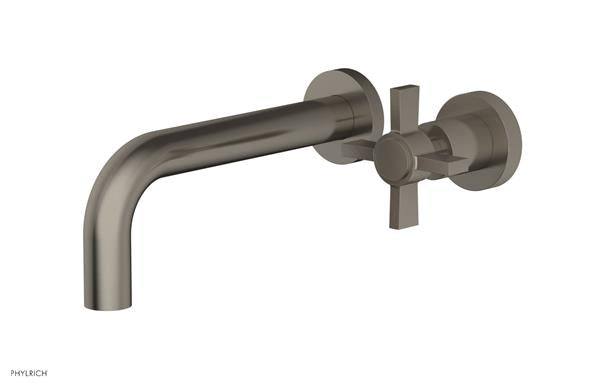 Phylrich - Basic 7-1/2 Inch Single Handle Wall Lavatory Set - Cross Blade Handles