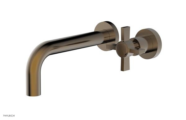 Phylrich - Basic 7-1/2 Inch Single Handle Wall Lavatory Set - Cross Blade Handles