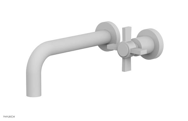Phylrich - Basic 7-1/2 Inch Single Handle Wall Lavatory Set - Cross Blade Handles