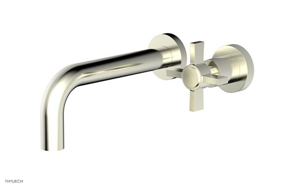 Phylrich - Basic 7-1/2 Inch Single Handle Wall Lavatory Set - Cross Blade Handles