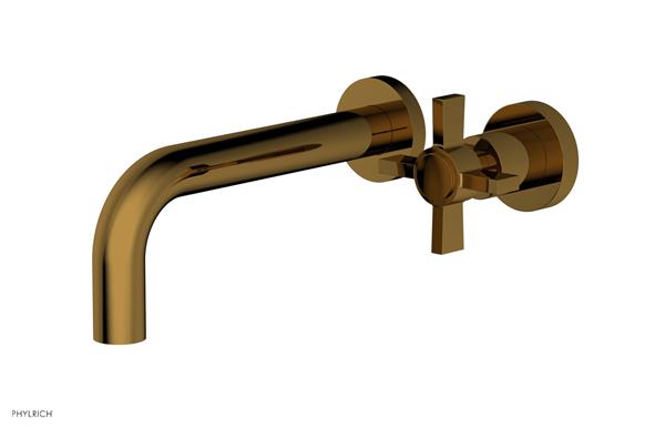 Phylrich - Basic 7-1/2 Inch Single Handle Wall Lavatory Set - Cross Blade Handles