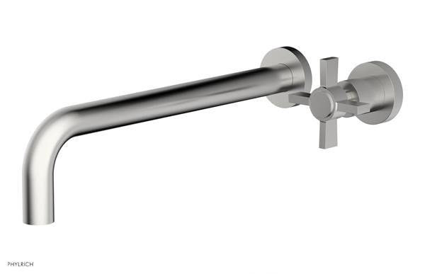 Phylrich - Basic 12 Inch Single Handle Wall Lavatory Set - Blade Cross Handle