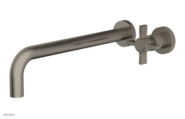 Phylrich - Basic 12 Inch Single Handle Wall Lavatory Set - Blade Cross Handle