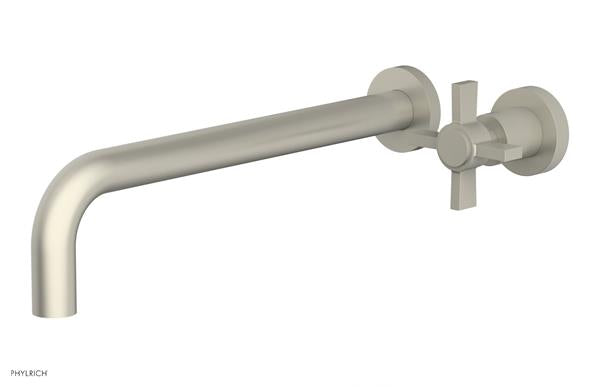 Phylrich - Basic 12 Inch Single Handle Wall Lavatory Set - Blade Cross Handle