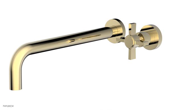 Phylrich - Basic 12 Inch Single Handle Wall Lavatory Set - Blade Cross Handle